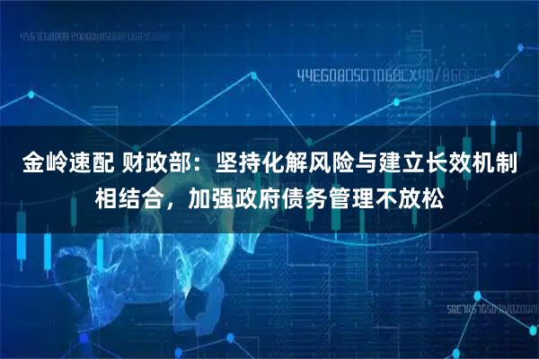 金岭速配 财政部：坚持化解风险与建立长效机制相结合，加强政府债务管理不放松